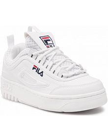 Półbuty na koturnie Fila białe 