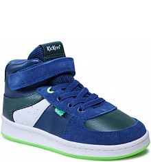 Sneakersy Kickers zielone, niebieskie dziecięce Bilbon Bb Mid 664560-10 S Mid Blue/Green/White 51
