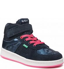 Sneakersy Kickers granatowe dziecięce Bilbon Bb Mid 664562-10 S Mid Navy/Blue Glitter 102