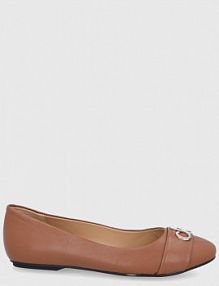 Baleriny Calvin Klein  brązowe dziecięce  HW0HW00626