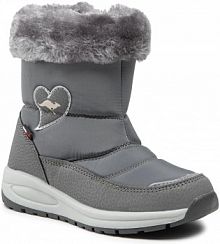 Śniegowce KangaRoos szare dziecięce K-Elisa Rtx 18784 000 2017 S Steel Grey/Frost Pink