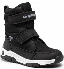 Śniegowce KangaRoos czarne dziecięce K-Major V Rtx 18606 000 5003 M Jet Black/Steel Grey