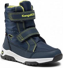 Śniegowce KangaRoos granatowe dziecięce K-Major V Rtx 18606 000 4054 M Dk Navy/Lime