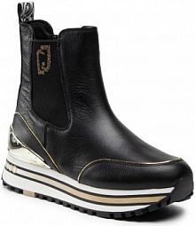 Botki na koturnie Liu Jo czarne Maxi Wonder BF1057 PX188 Black 22222