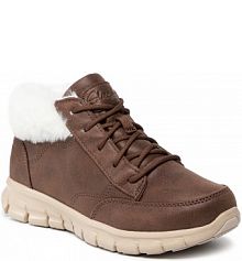 Botki Skechers brązowe damskie 