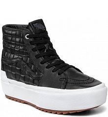 Półbuty na koturnie Vans czarne 