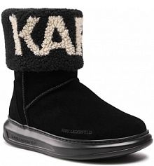 Botki KARL LAGERFELD czarne damskie 