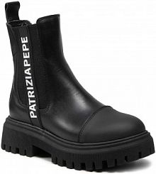 Trapery Patrizia Pepe czarne dziecięce PJ651.01 S Vitello Nero