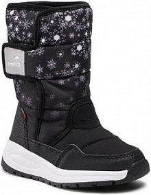 Śniegowce KangaRoos czarne dziecięce K-Fluff Rtx 18404 000 5007 Jet Black/Vapor Grey