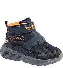 Granatowo-szare kozaki chłopięce Skechers dziecięce