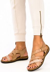 Sandały Sergio Leone beżowe damskie