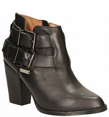 Botki na słupku Pepe Jeans czarne