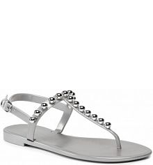 Sandały Stuart Weitzman srebrne damskie 