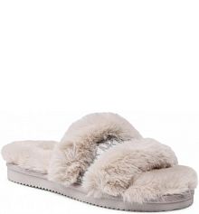 Kapcie MICHAEL Michael Kors beżowe damskie Scarlett Slipper 40R2SCFP4D Aluminium