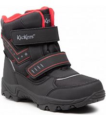 Śniegowce Kickers czarne dziecięce Jukkro 830190-30 S Noir Rouge 83