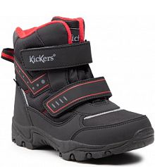 Śniegowce Kickers czarne dziecięce Jukkro 830190-30 Black Red 83