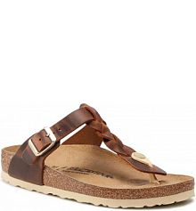 Japonki Birkenstock brązowe damskie 