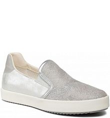 Tenisówki Geox srebrne damskie D Blomiee A D156HA 0NFBN C1010  Lt Grey