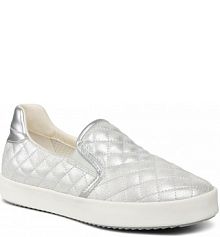 Tenisówki Geox srebrne damskie D Blomiee A D156HA 0NFBN C1355 Lt Grey/Silver