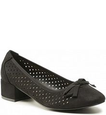 Półbuty na obcasie Clara Barson czarne damskie 