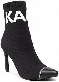 Botki na szpilce KARL LAGERFELD czarne 